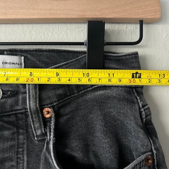RE/DONE Originals High Rise Crop Skinny Jeans Faded Black Women's Size 25 - Picture 9 of 11